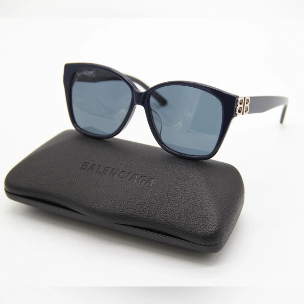 NEW BALENCIAGA BB0135SA 004 BLUE WOMEN SUNGLASSES BALENCIAGA BB0135S - Picture 4 of 13